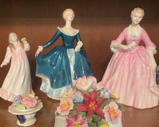 Royal Doulton : Hostess of Williamsburg, Janine, Flowers for Mother, flowers are unnamed