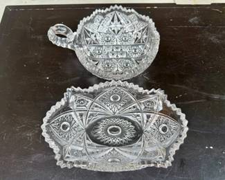 (2) Clear Glass Dishes