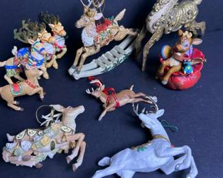 235 assortedchristmasreindeerornamentsva