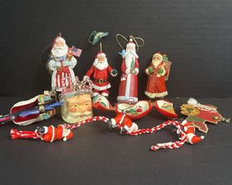 119 assortedsantaclauschristmasornaments