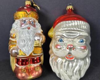 070 santaclausglasschristmasornamentsin