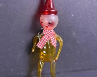 238 vintageglasselfornamentwithredhat