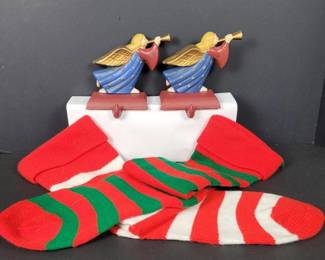 317 pairofcastironangelchristmasstocki