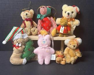 122 assortedplushteddybearchristmasorna