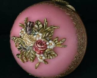 203 vintagewesterngermanypinkfloralorna