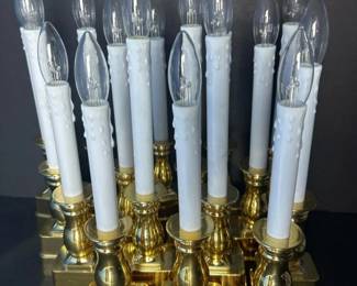 328 goldtonedelectricwindowcandlelamps