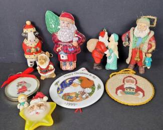 073 assortedchristmasornamentssantaandh