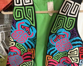 Vintage Sed's Crafts Panama Mola Vest
