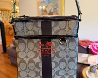 Coach Signature Pouch Crossbody Bag Pristine Condition