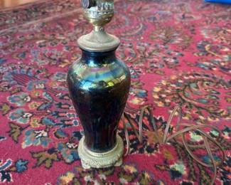 269 iridescentceramictablelampwithornat