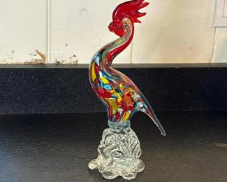 119 muranostyleartglassbirdfigurine