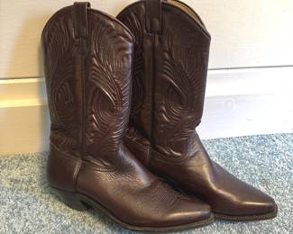 148 brownleatherwesterncowboyboots