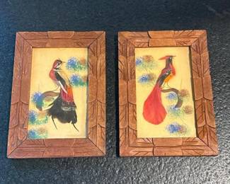 117 pairof5x675featherbirdpicturesw
