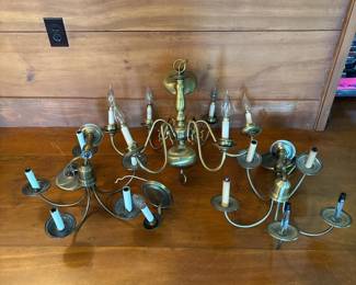 158 brasstonedcolonialstylechandeliersw