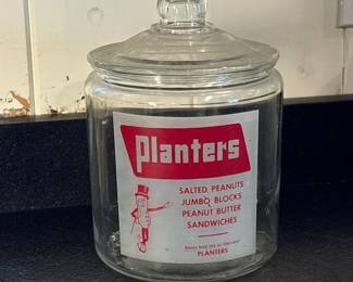 113 plantersglasscounterjarwithlid