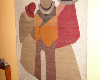 Andean Cubist Folk Art Peruvian Tapestry