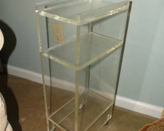 Lucite side table/Shelves