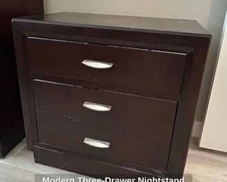 Modern ThreeDrawer Nightstand