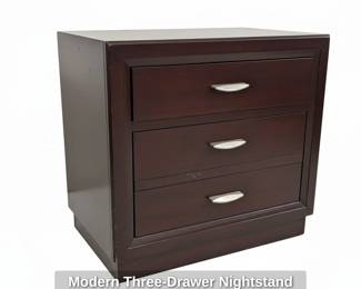 Modern ThreeDrawer Nightstand second image