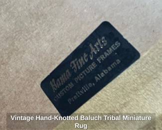 Vintage HandKnotted Baluch Tribal Miniature Rug second image