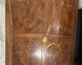 Henredon Parquetry Top Burl Walnut Campaign End Table third image