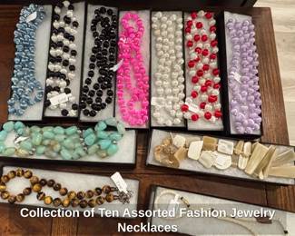 Collection of Ten Assorted Fashion Jewelry Necklaces