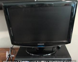 Samsung LCD TV and Toshiba DVD or VCR Combo Player Set