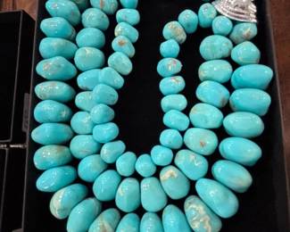 Estate Costume Jewelry Collection and Turquoise Bead Necklace second image