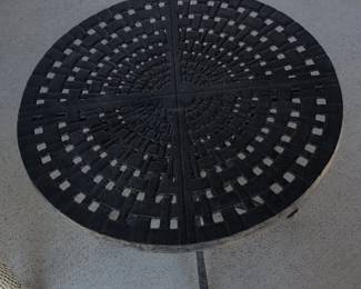 Wrought Iron Circular Patio Side Table