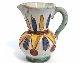 Italian Majolica HandPainted Pitcher