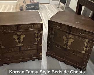 Korean Tansu Style Bedside Chests