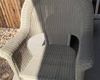 Wicker Patio Set with Two Armchairs and Side Table third image
