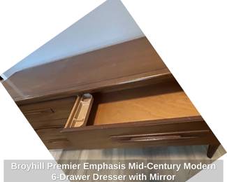 Broyhill Premier Emphasis MidCentury Modern Drawer Dresser with Mirror third image