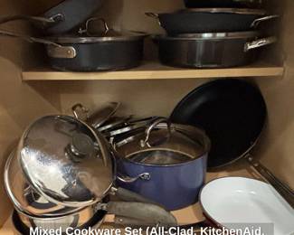 Mixed Cookware Set AllClad, KitchenAid, Bialetti