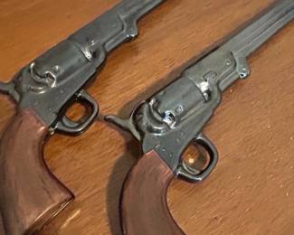Vintage Ceramic Revolver Wall Plaques