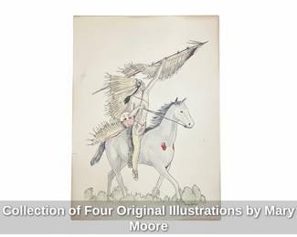 Collection of Four Original Illustrations by Mary Moore fifth image