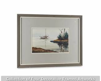 Collection of Four Decorative Framed Artworks second image