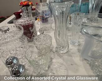 Collection of Assorted Crystal and Glassware second image