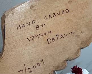 HandCarved American Eagle Wall Plaque by Vernon DePauw second image