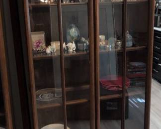 MidCentury Modern Keller Colonnade Walnut Display Cabinets third image