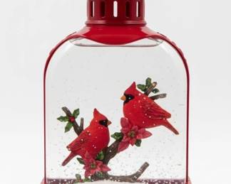 Cardinal Lantern and FourBird Suncatcher Decor Set second image