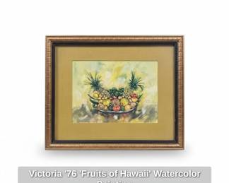 Victoria  Fruits of Hawaii Watercolor Painting