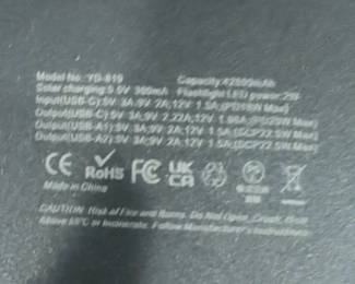 mAh Portable Solar Power Bank Model YD second image