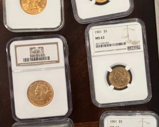 Collection of Certified US Liberty Head Gold Coins second image