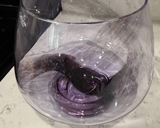 Caithness Glass Scotland Purple Swirl Bowl