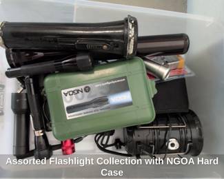 Assorted Flashlight Collection with NGOA Hard Case