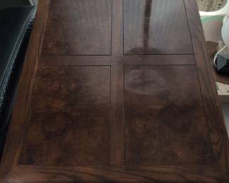 Henredon Burl Walnut Parquetry Campaign End Table second image