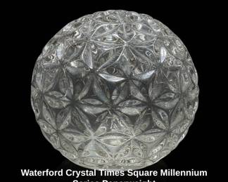 Waterford Crystal Times Square Millennium Series Paperweight