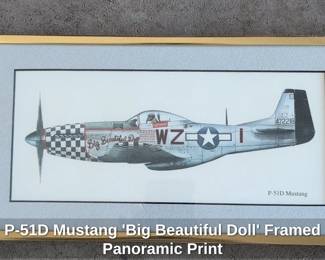 PD Mustang Big Beautiful Doll Framed Panoramic Print