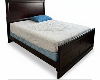 Modern Espresso Finish Queen Panel Bed